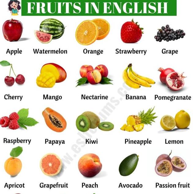 dew 果露以字母c和d开头的水果英语单词:以字母a和b开头的水果英语