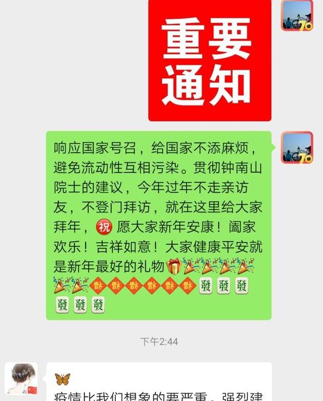 呼吁大家 春节不聚会不走亲串友 待到春暖花开时 我们再相约 语录网